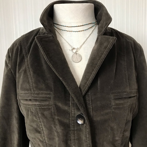 Lady Hathaway Brown Velvet Jacket - Picture 3 of 7